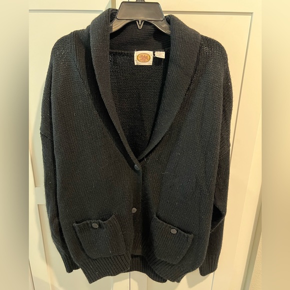 Vintage cardigan black sweater - Picture 1 of 4